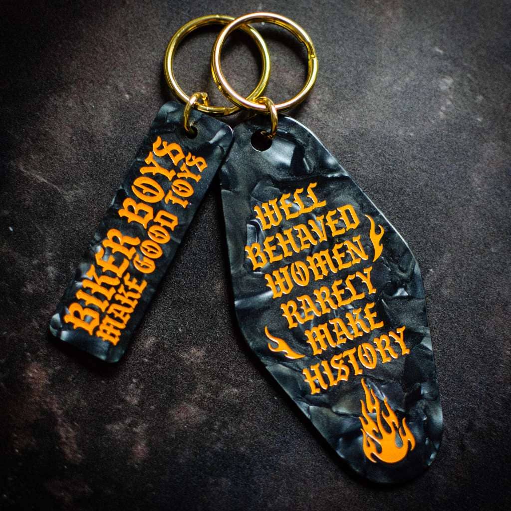 Biker Boys Make Good Toys Keychain