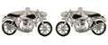 Motor Bike Rhodium Plated Cufflinks